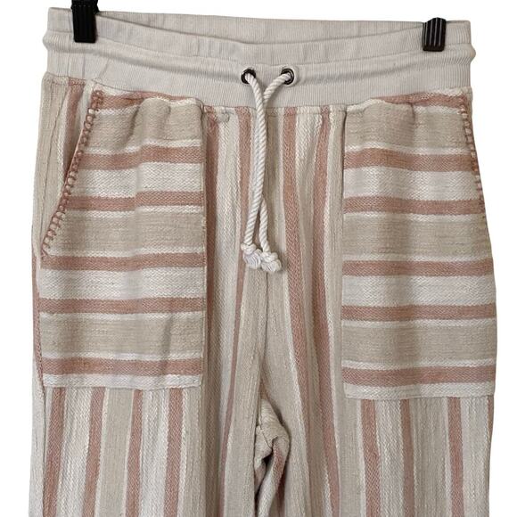FAHERTY Day Tripper Striped Cotton Wide Leg Woven Pants, Size Small - Picture 7 of 12